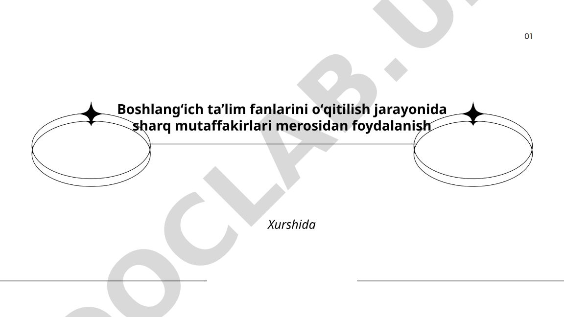 Boshlangʻich ta’limda sharq mutaffakirlari merosidan foydalanish