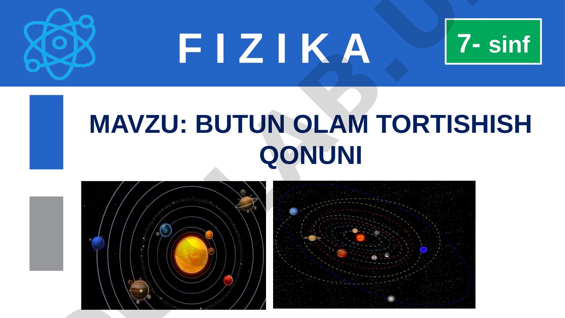 Butun olam tortishish qonuni