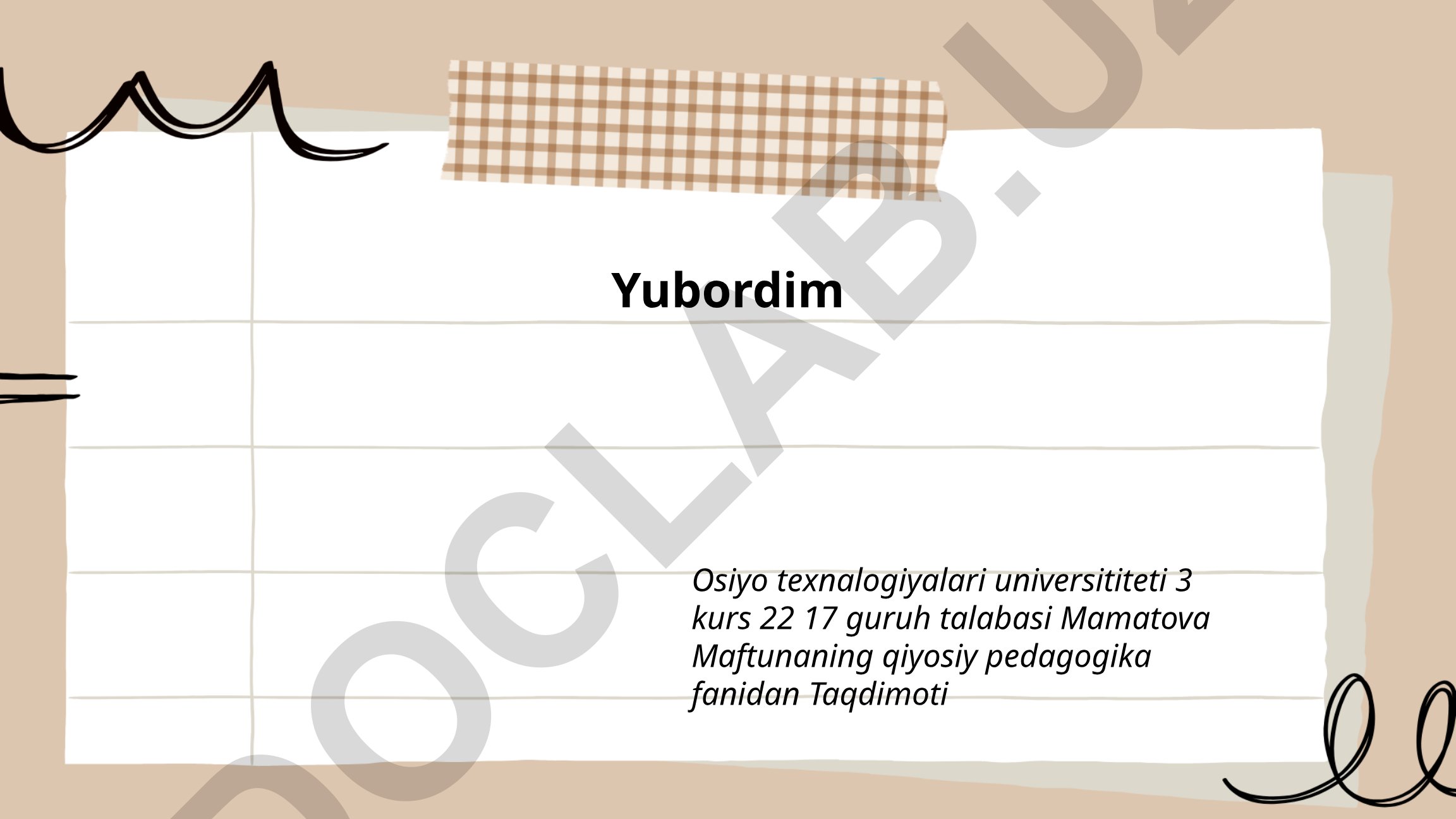 Yubordim she'riyatida obrazlar va zamonaviy adabiyotdagi ta'siri