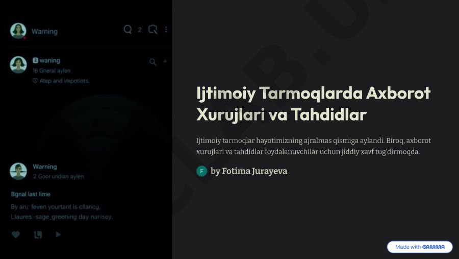Ijtimoiy tarmoqlarda axborot xurujlari va tahdidlar