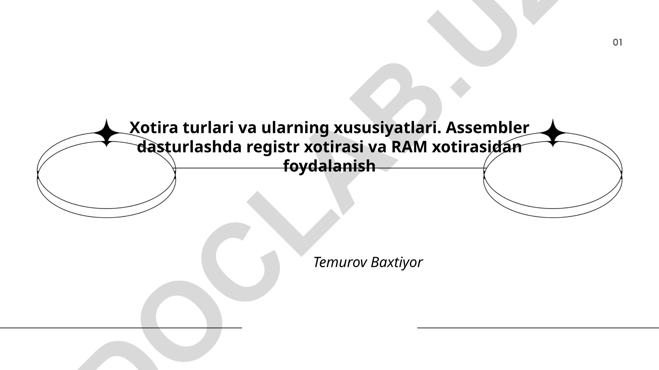 Xotira turlari va ularning xususiyatlari