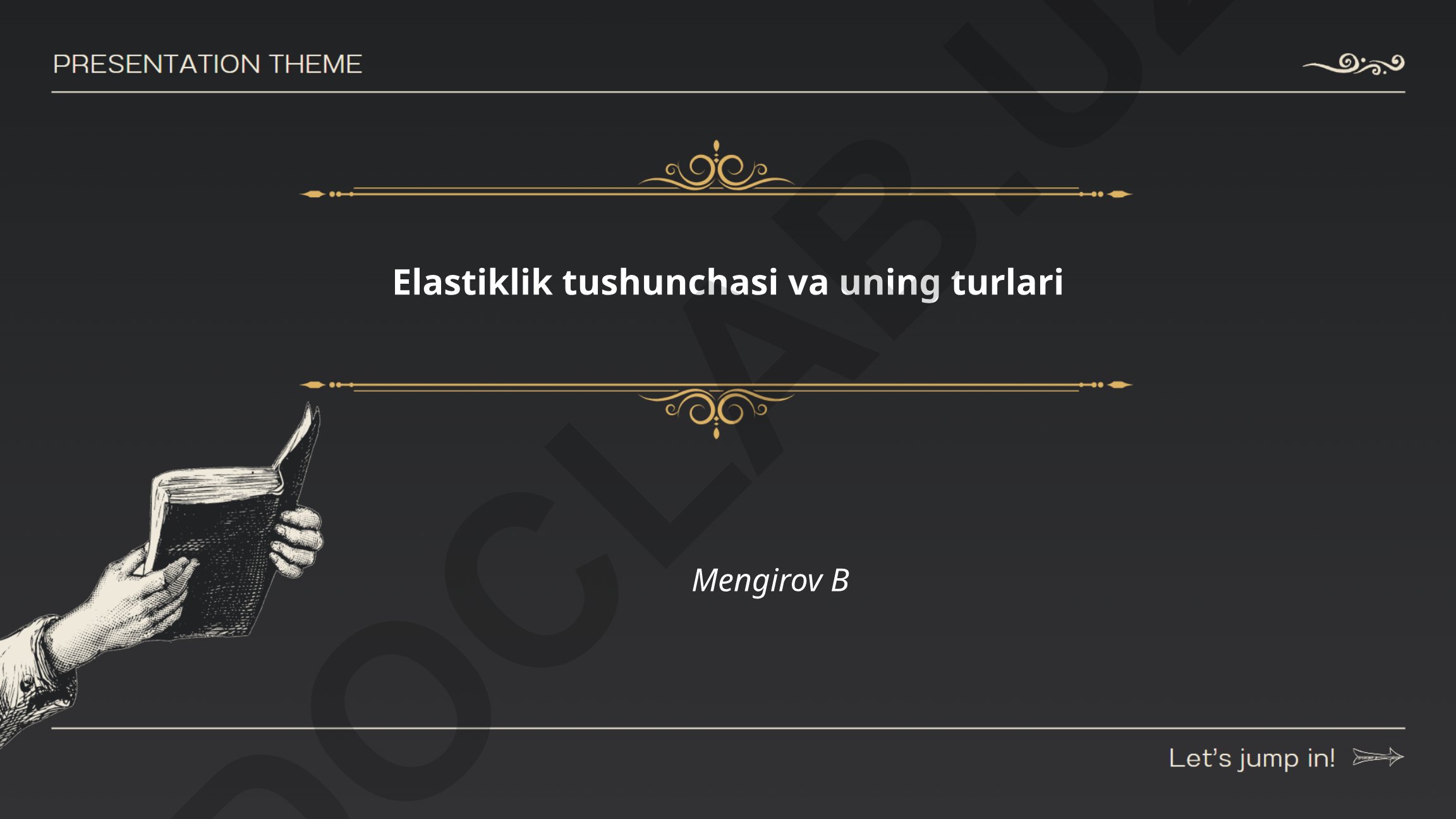 Elastiklik tushunchasi va uning turlari