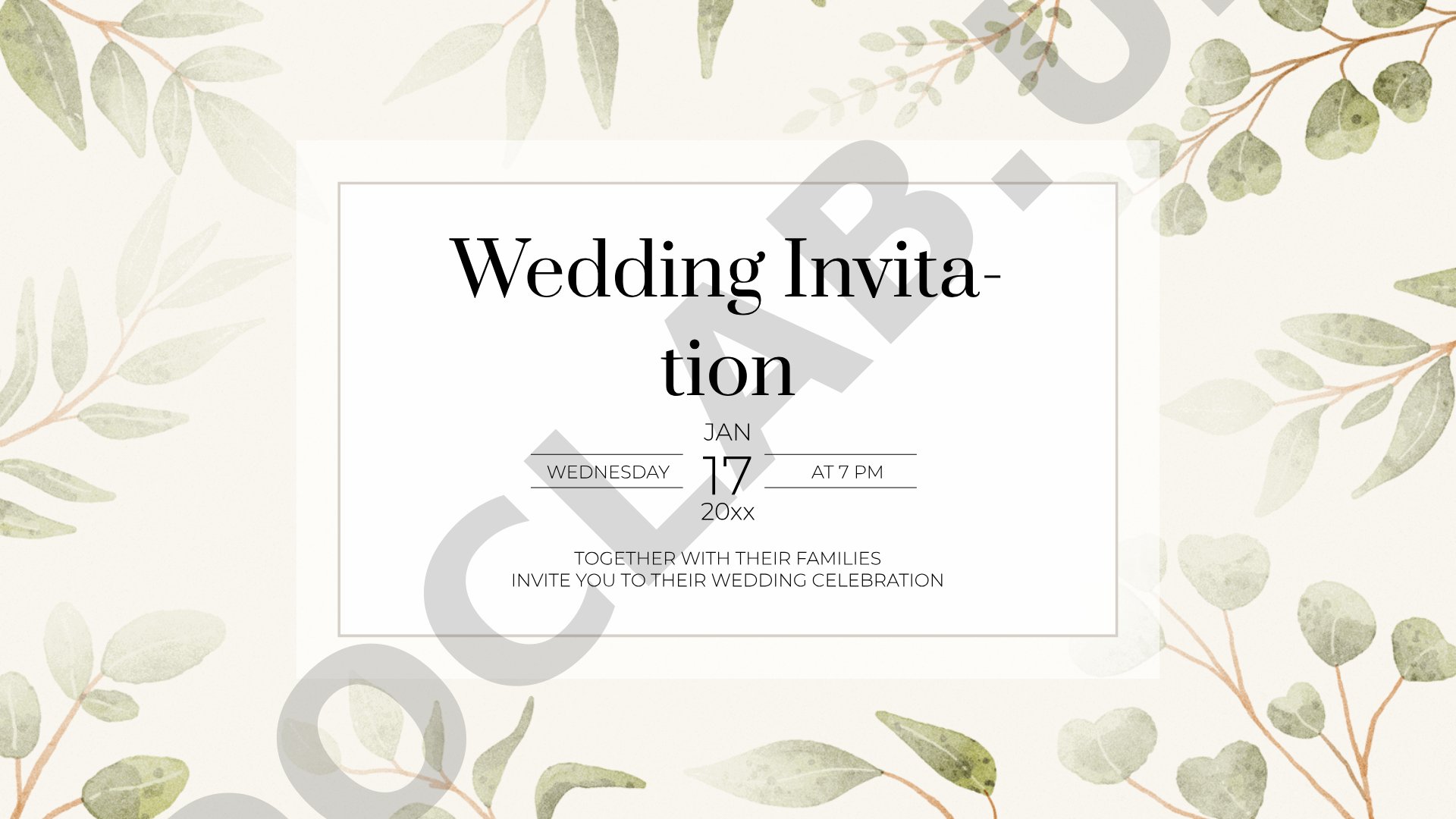 Wedding Invitation 20xx