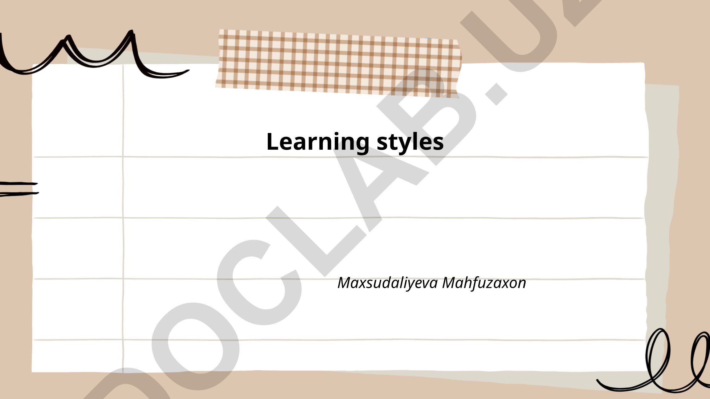 Learning Styles Theories and Models