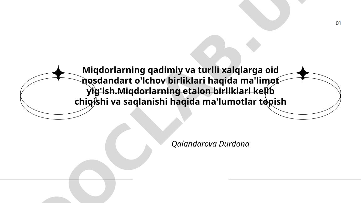 Qadimiy va turli xalqlarga oid nosdandart o'lchov birliklari