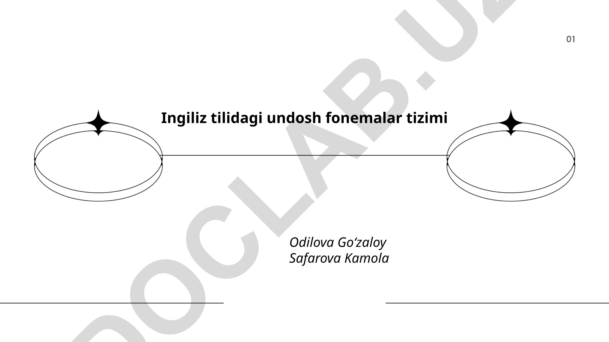 Ingliz tilidagi undosh fonemalar tizimi
