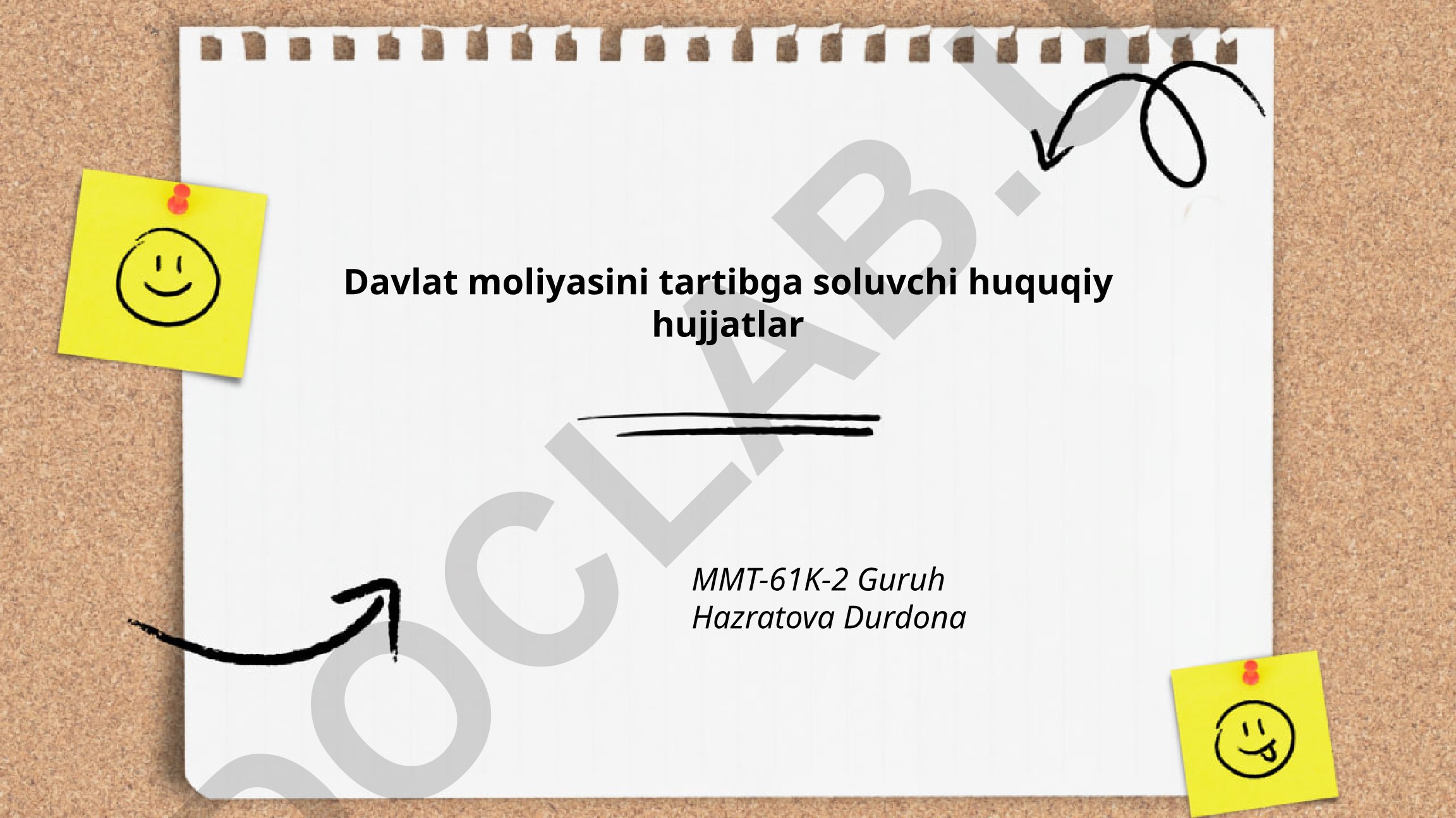 Davlat moliyasini tartibga soluvchi huquqiy hujjatlar