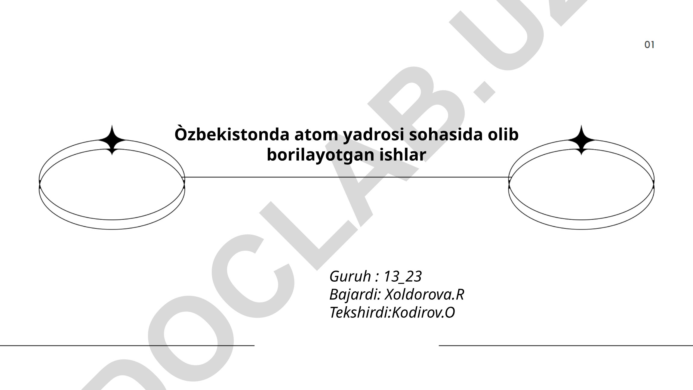 O'zbekistonda atom yadrosi sohasida olib borilayotgan ishlar