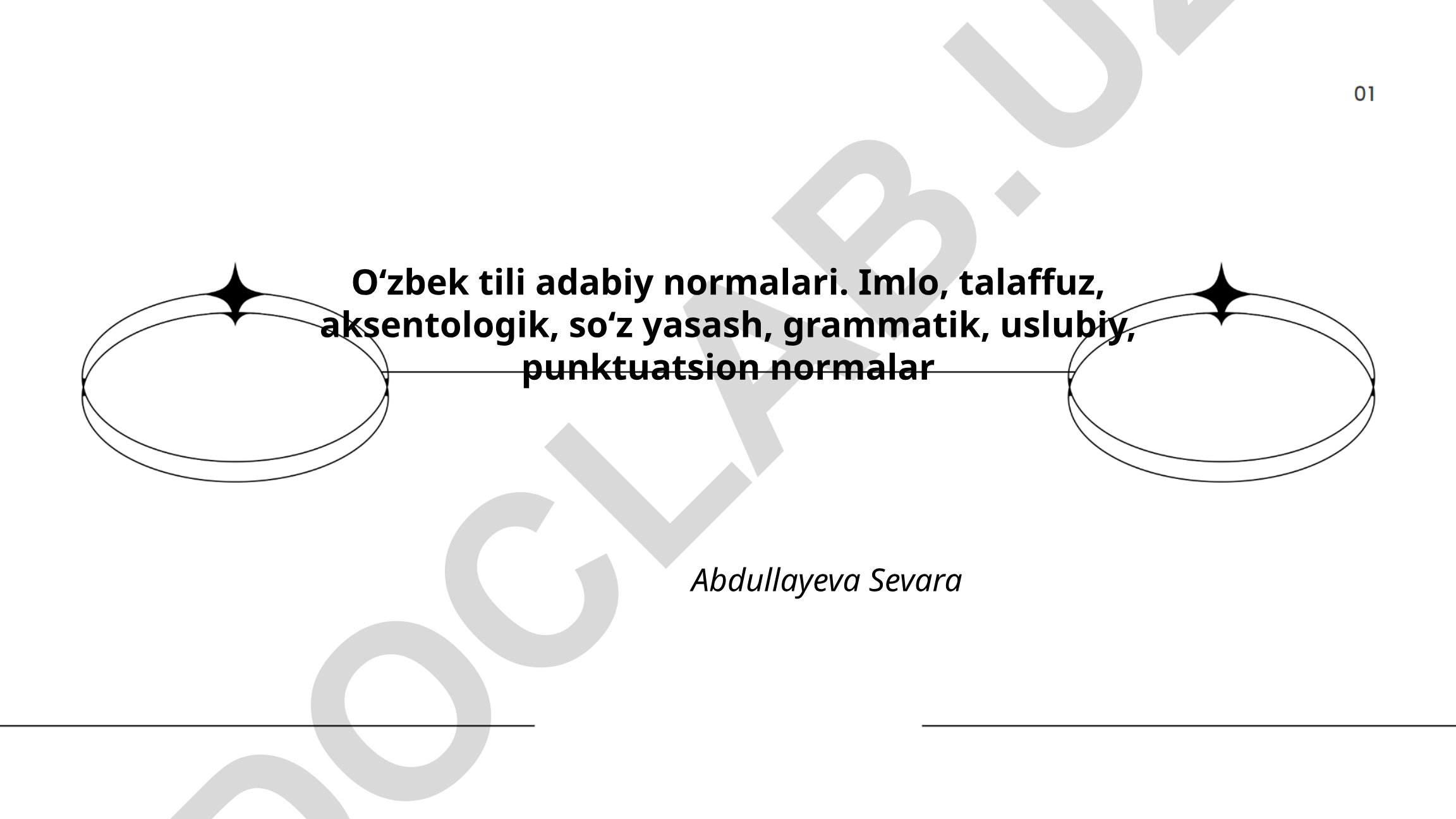 O'zbek tili adabiy normalari