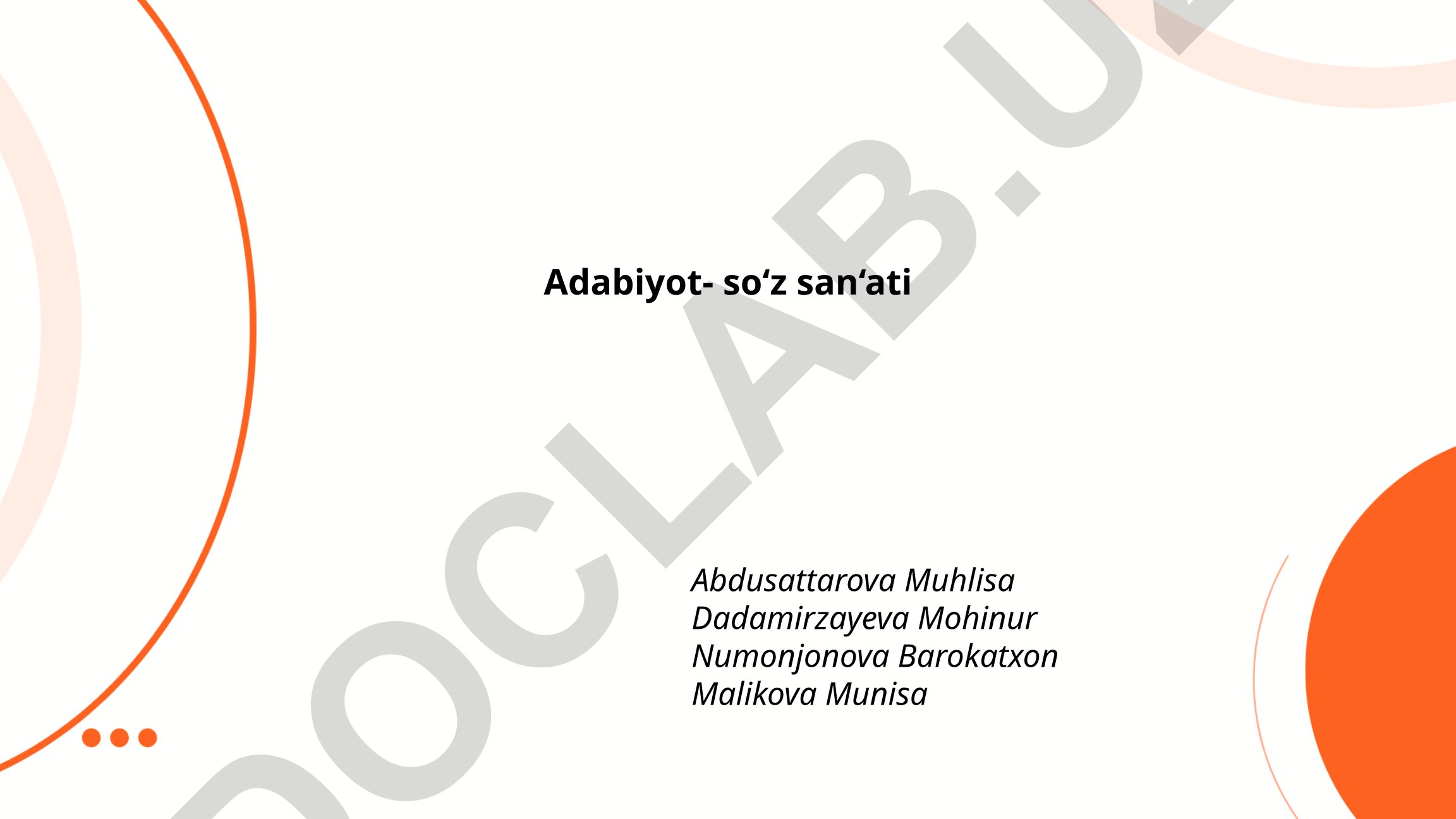 Adabiy til va uslub, epitet va metafora