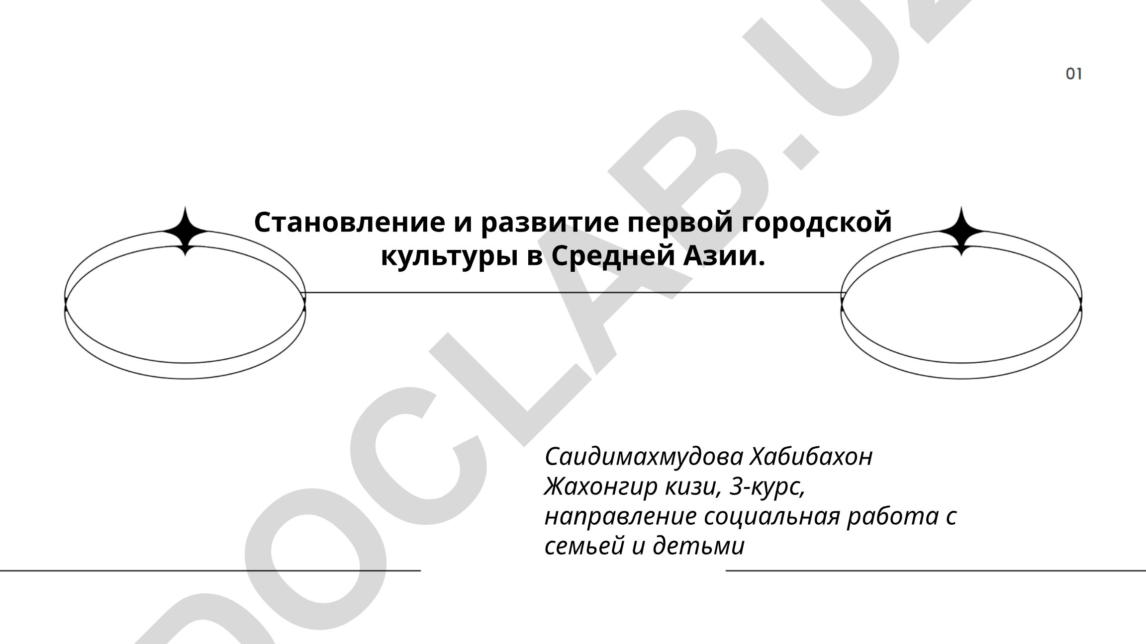 Становление и развитие первой городской культуры в Средней Азии