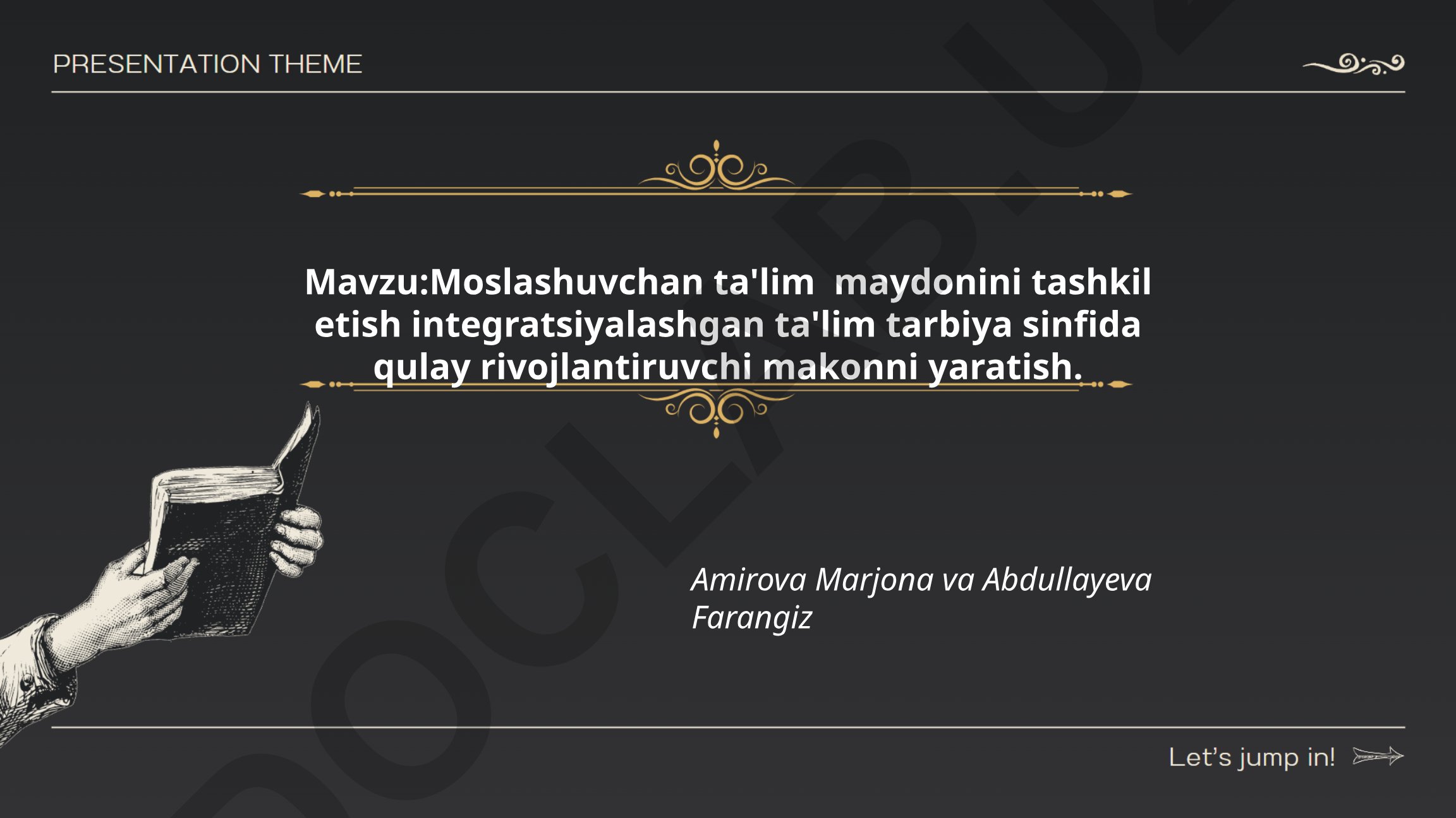 Moslashuvchan ta'lim maydonini tashkil etish integratsiyalashgan ta'lim tarbiya sinfida qulay rivojlantiruvchi makonni yaratish