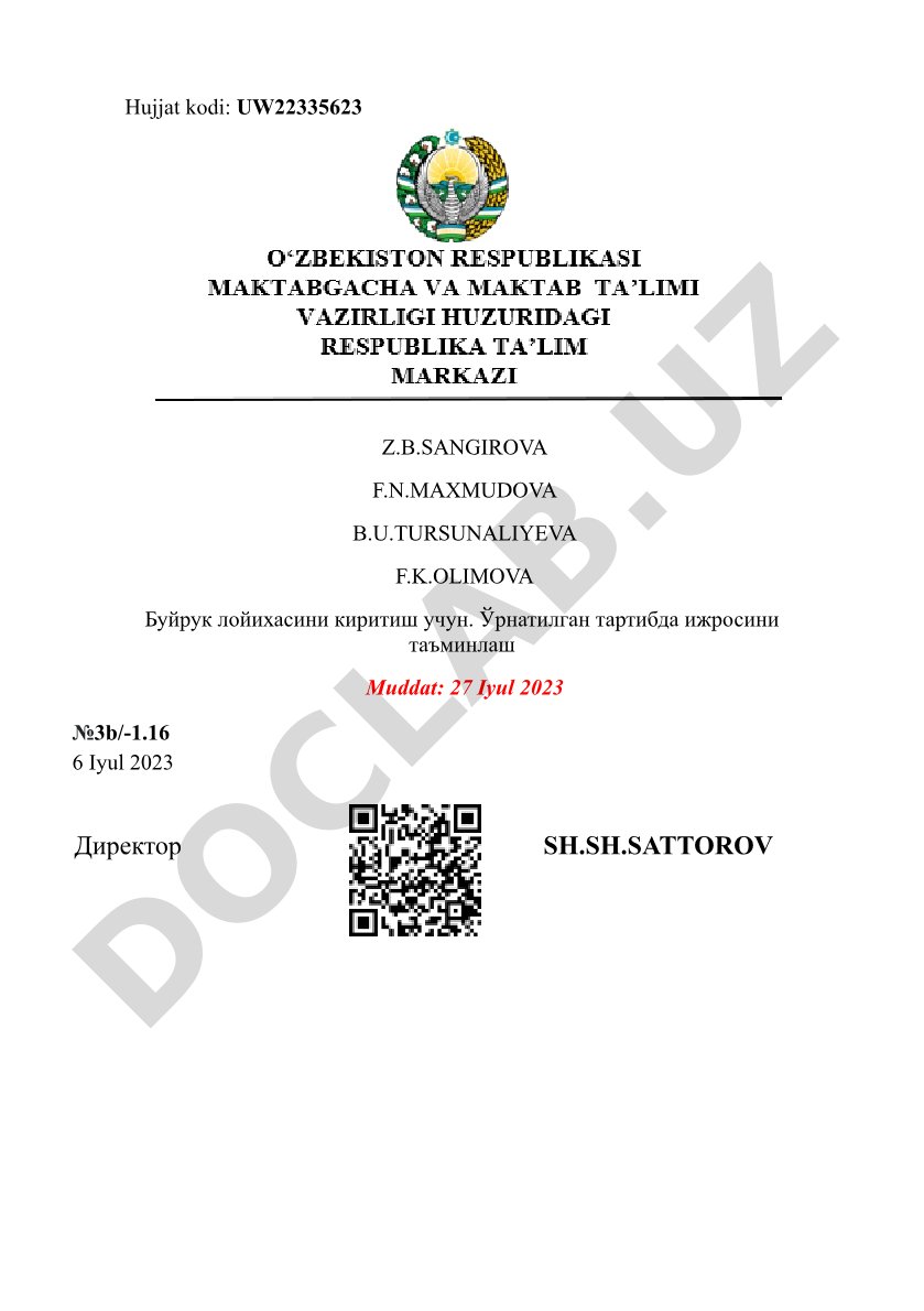 Maktablarda yuqori sinf o'quvchilarining qobiliyati va tanlovi asosida ta'lim berish tajriba-sinovi