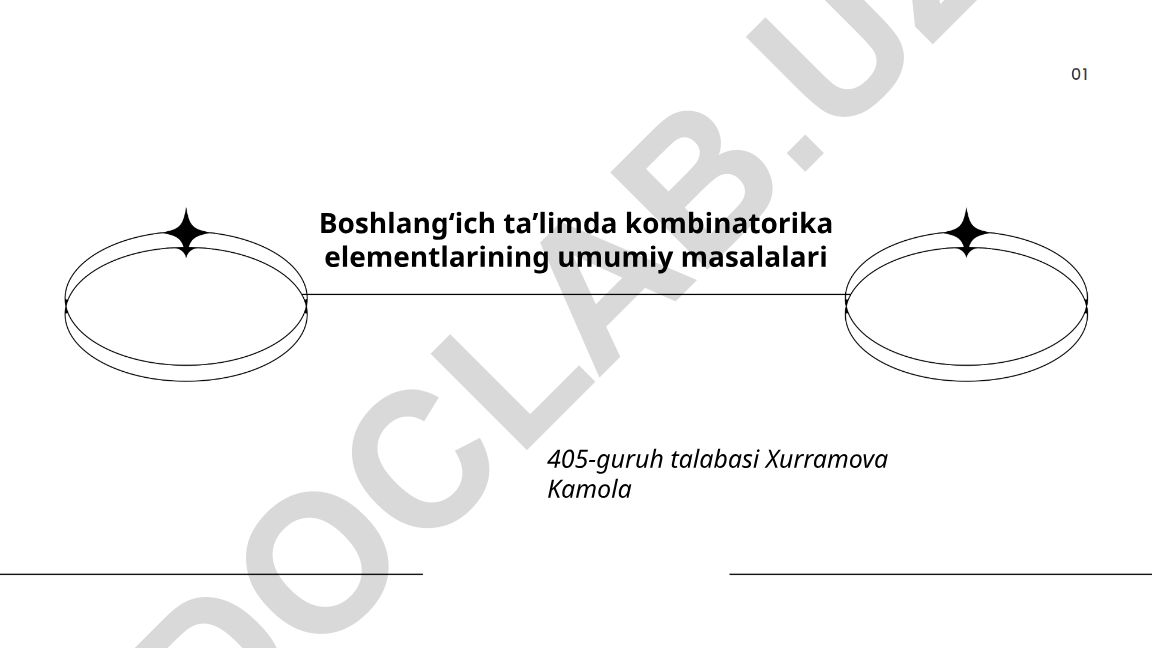 Boshlangʻich taʼlimda kombinatorika elementlarining umumiy masalalari