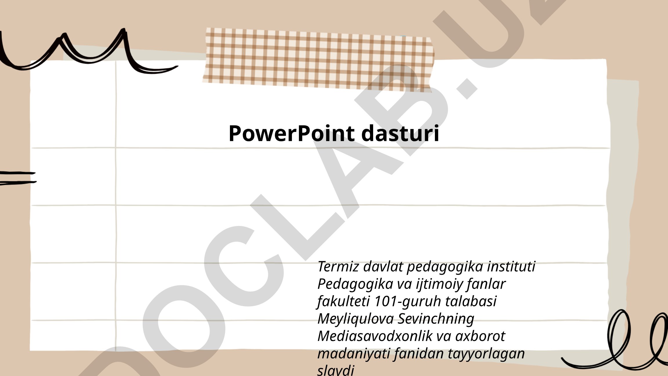 PowerPoint dasturining asosiy funksiyalari va interfeysi