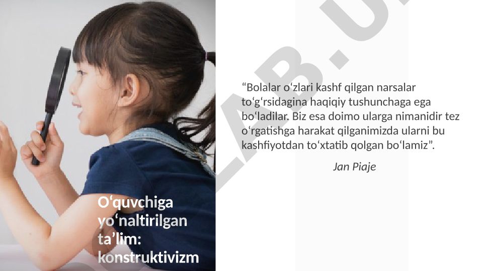 O'quvchiga yo'naltirilgan ta'lim: konstruktivizm