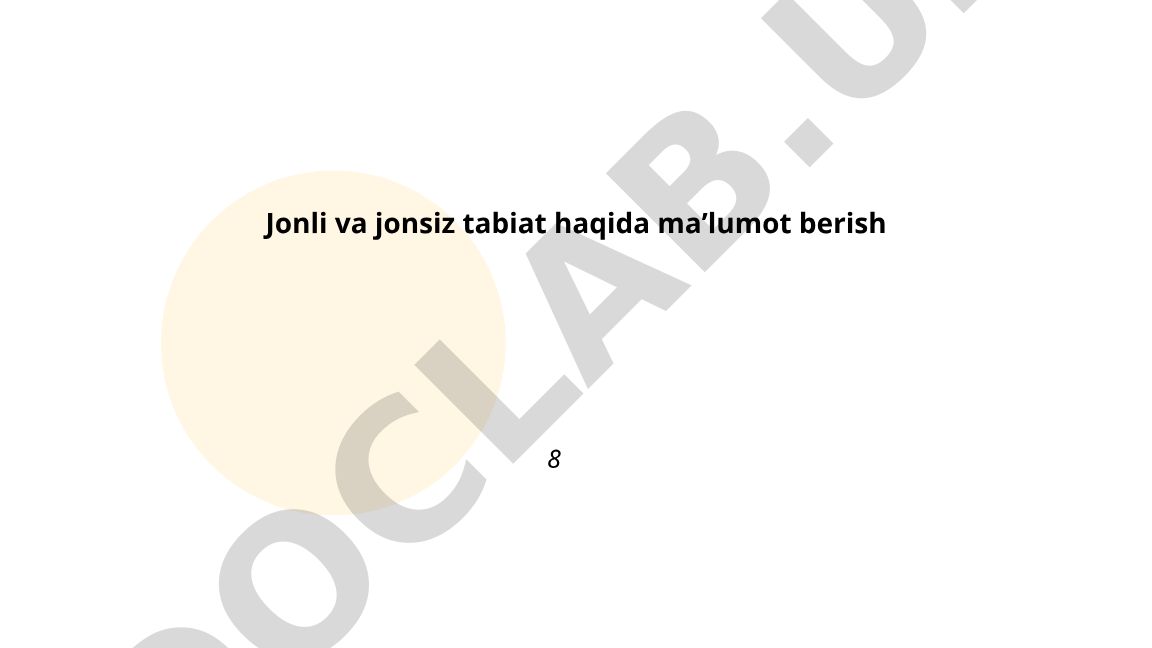 Jonli va jonsiz tabiat tushunchalari va farqlari