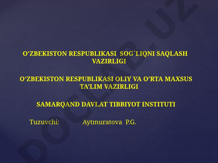 Lotin tilidagi tibbiy atamalar lug'ati