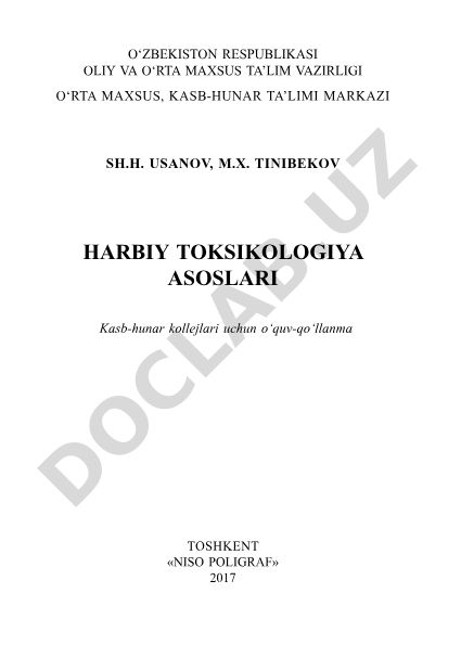 Harbiy toksikologiya asoslari
