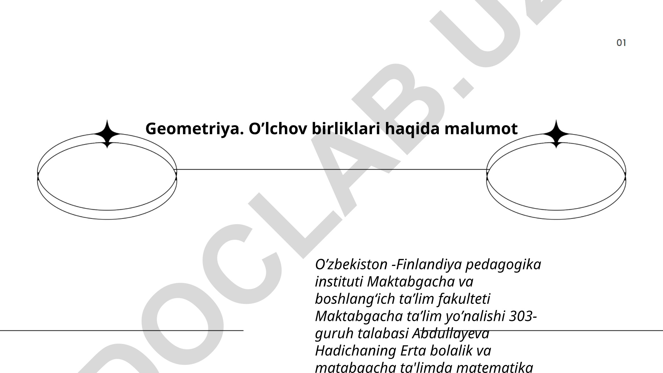 Geometriya. O'lchov birliklari haqida ma'lumot