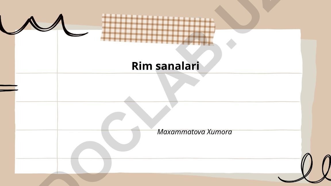 Rim sanalari: belgilar, qoidalar va misollar