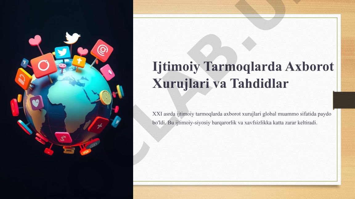 Ijtimoiy tarmoqlarda axborot xurujlari va tahdidlar