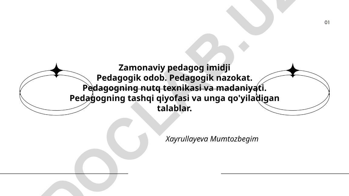Zamonaviy pedagog imidjining mohiyati va komponentlari