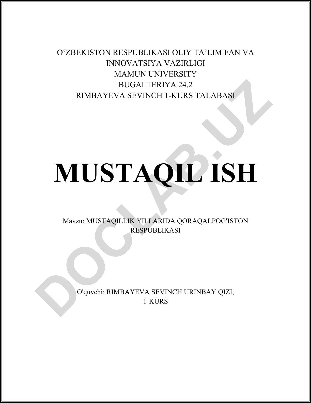Mustaqillik yillarida Qoraqalpog'iston Respublikasi