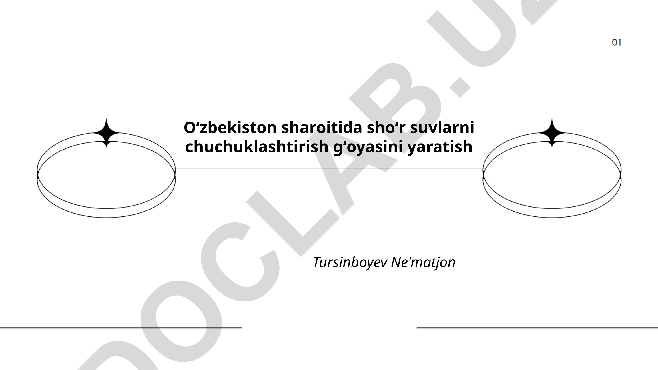 Oʻzbekiston sharoitida shoʻr suvlarni chuchuklashtirish texnologiyalari