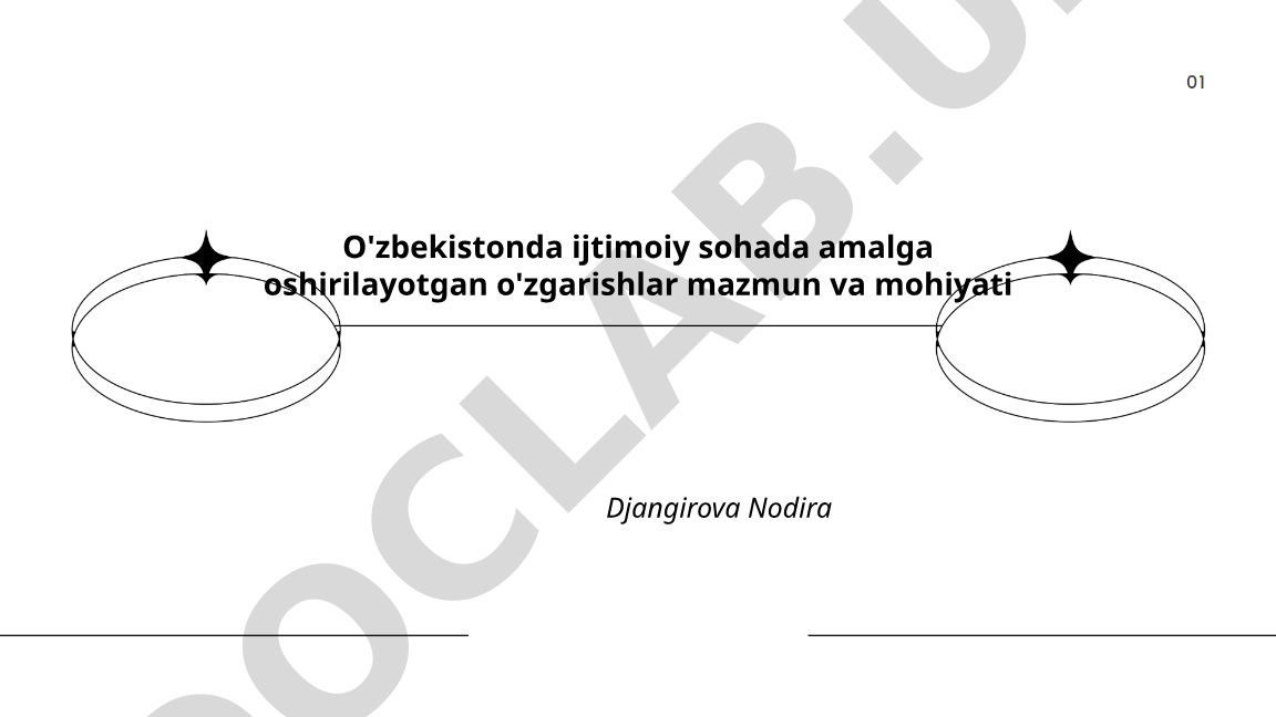 O'zbekistonda ijtimoiy sohada amalga oshirilayotgan o'zgarishlar mazmun va mohiyati