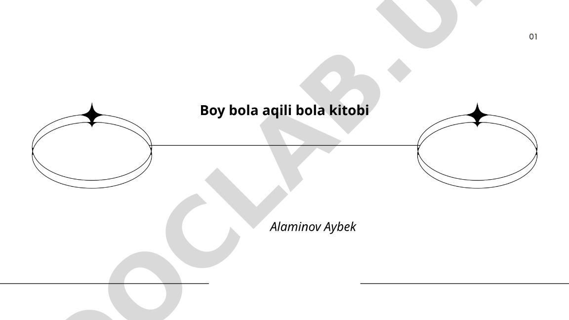Boy bola, aqili bola kitobi haqida taqdimot
