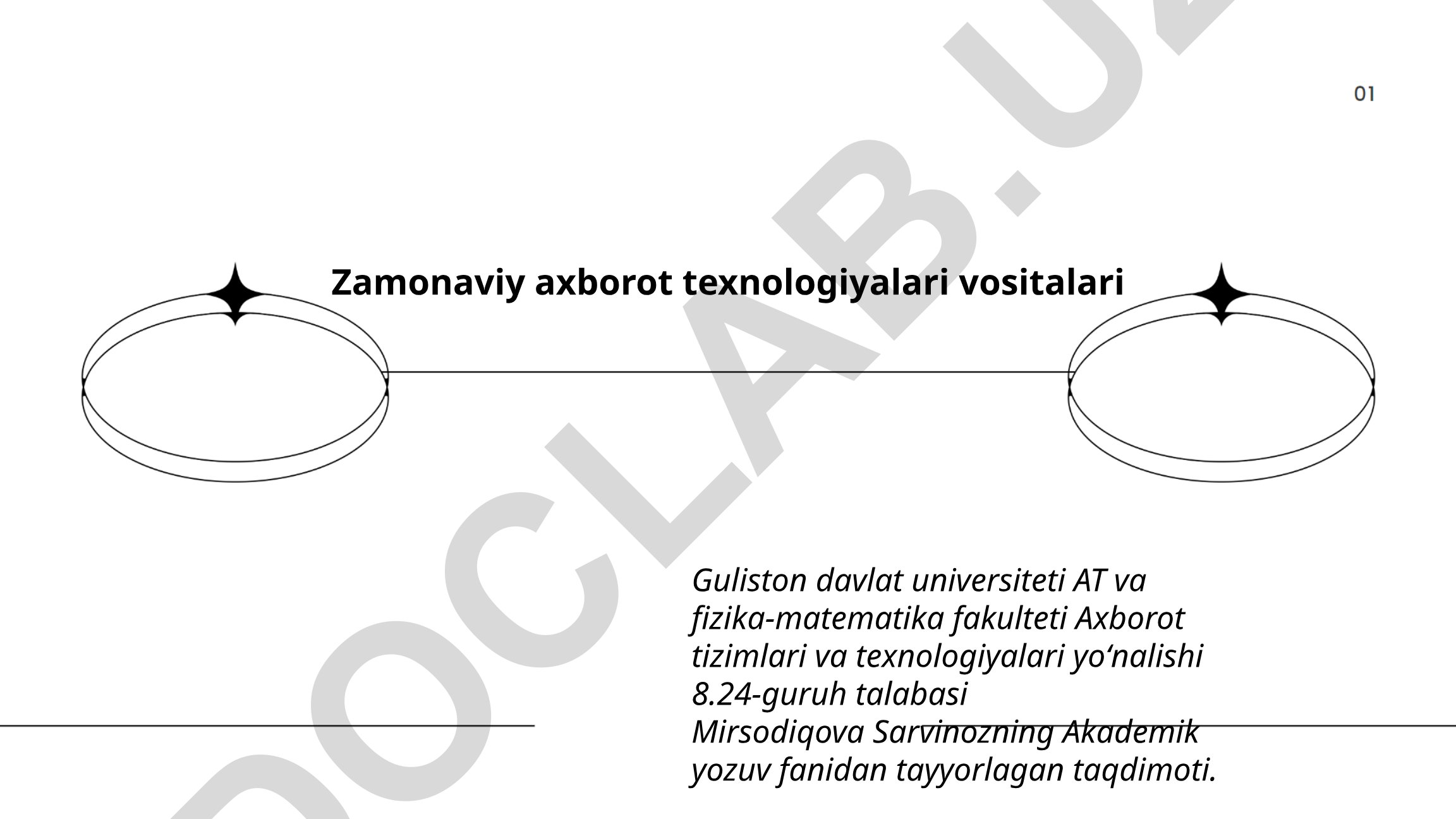 Zamonaviy axborot texnologiyalari vositalari