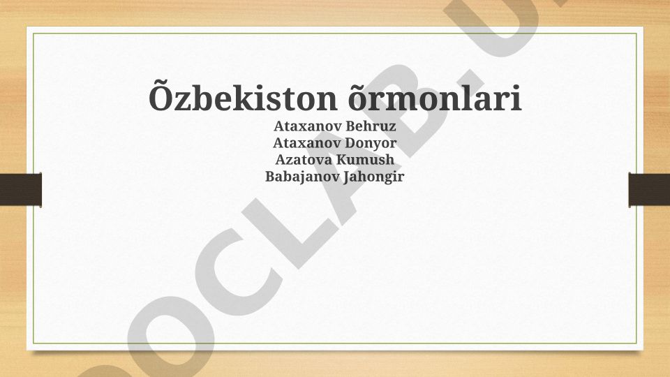 O'zbekiston o'rmonlari: ko'rib chiqish, ekologik ahamiyat va rivojlanish istiqbollari