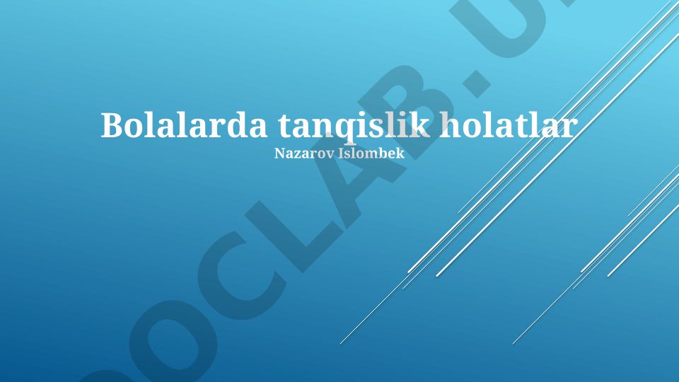 Bolalarda tanqislik holatlari: ta'rif, sabablar, belgilar va davolash
