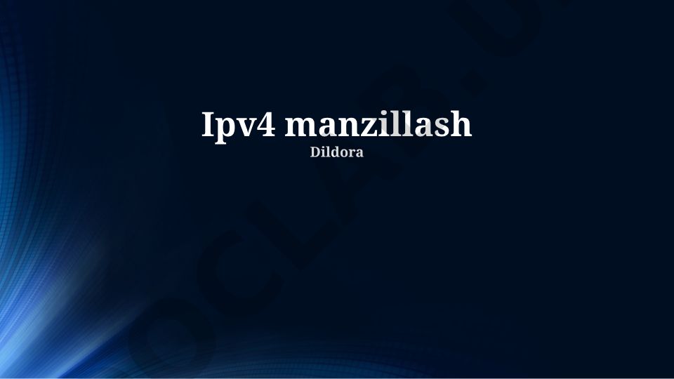 IPv4 manzillash: asosiy tushunchalar, sinflar va subnetlash