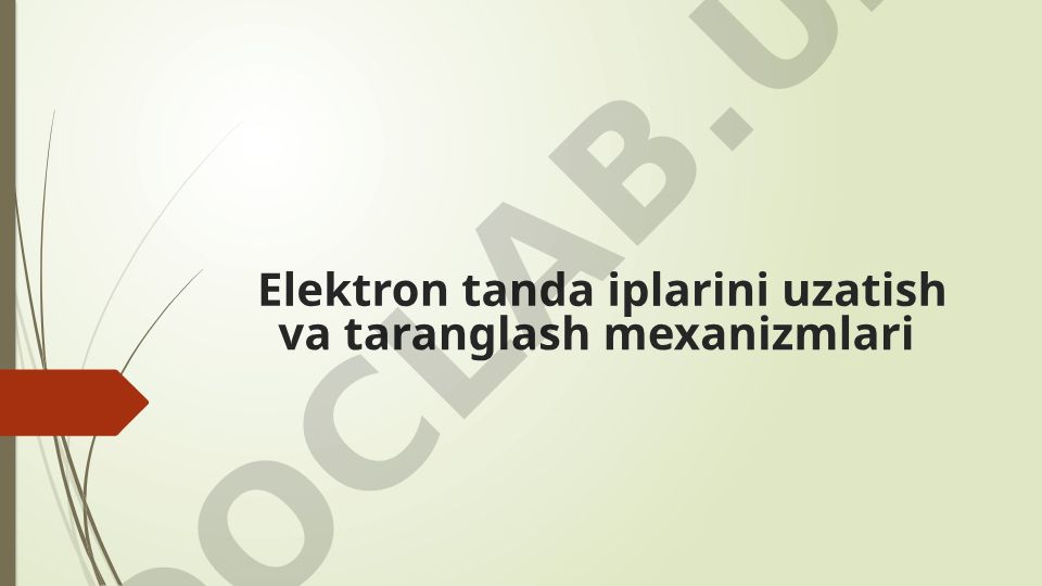 Elektron tanda iplarini uzatish va taranglash mexanizmlari