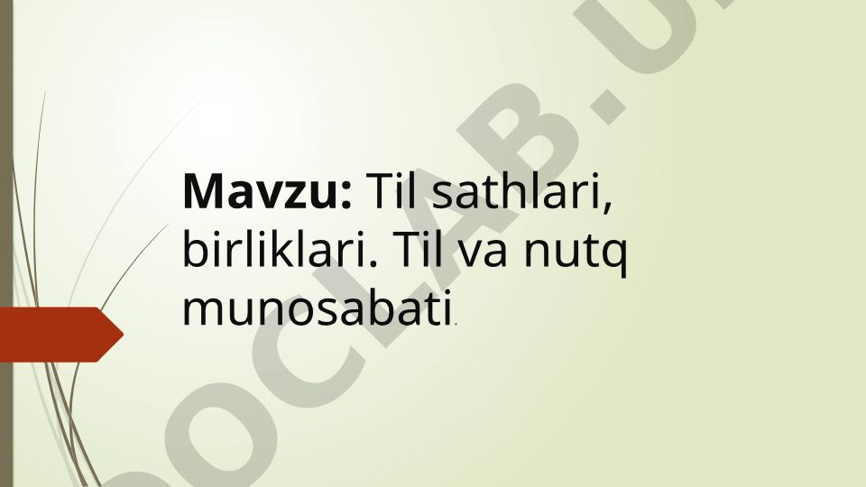 Til sathlari, birliklari va til bilan nutq munosabati