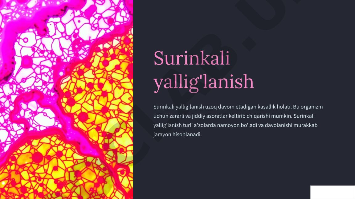Surinkali yallig'lanish: belgilari, sabablari va diagnostikasi