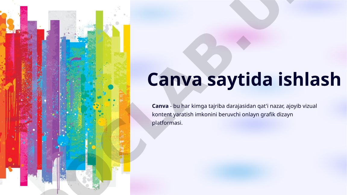 Canva onlayn grafik dizayn platformasi xususiyatlari va afzalliklari