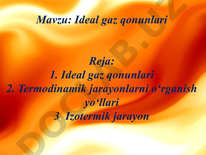 Ideal gaz qonunlari