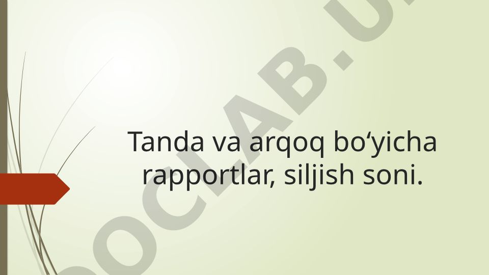 To'qimachilikda tanda va arqoq bo'yicha rapportlar va siljish soni