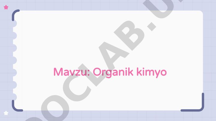 Organik kimyo