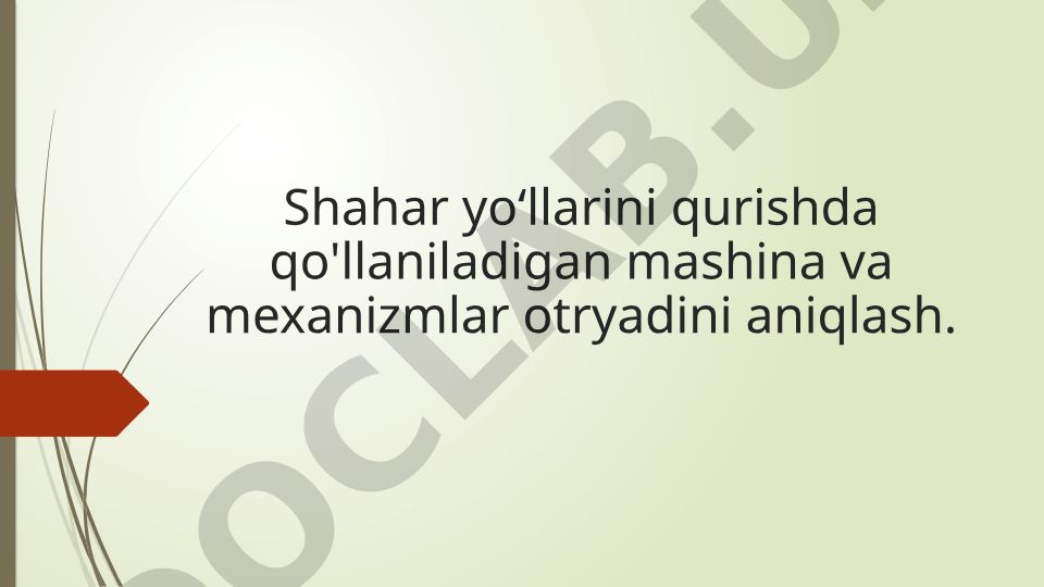 Shahar yoʻllarini qurishda qoʻllaniladigan mashina va mexanizmlar otryadi