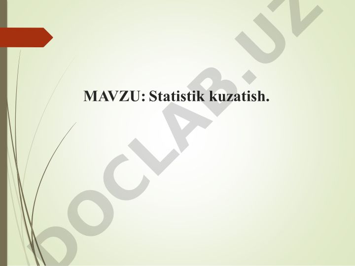 Statistik kuzatish