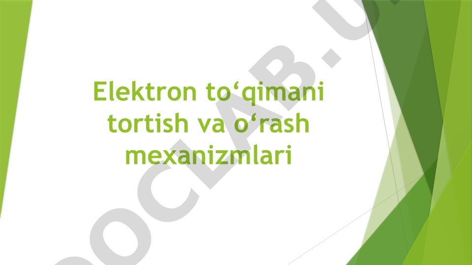 Elektron to‘qimani tortish va o‘rash mexanizmlari