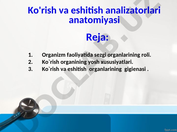 Organizm faoliyatida sezgi organlarining roli va ko'rish analizatori