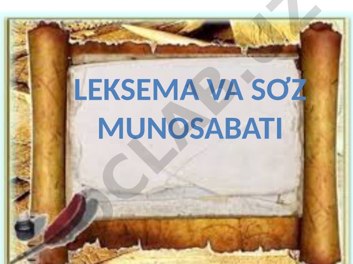 Leksema va so'z munosabati