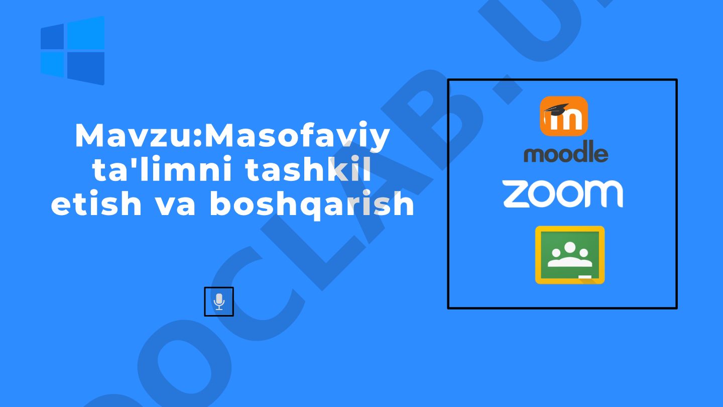 Masofaviy ta'limni tashkil etish va boshqarish