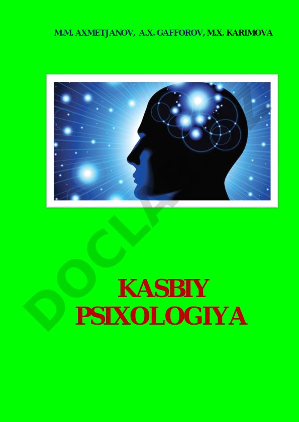 Kasbiy psixologiya darsligi