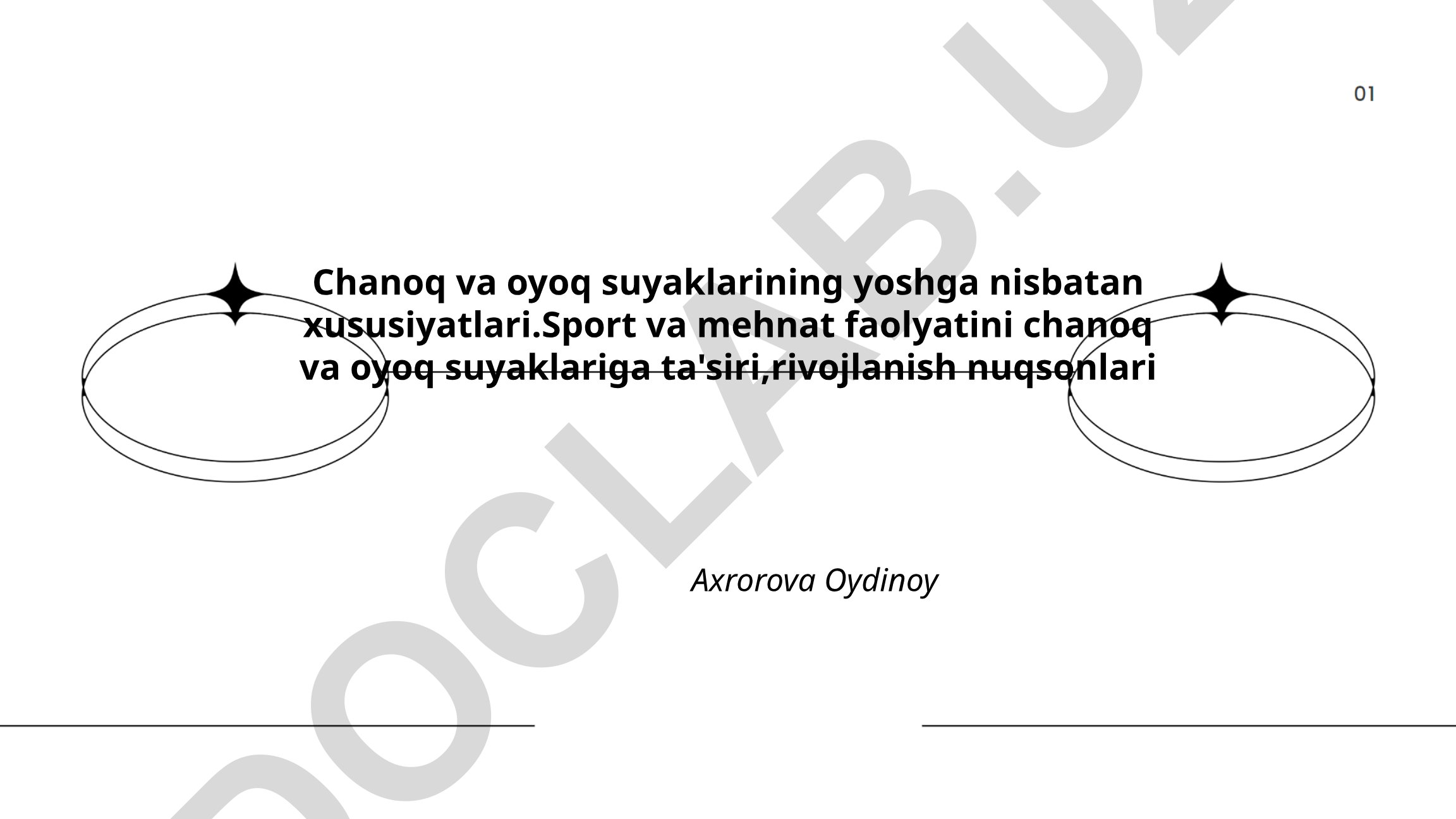 Chanoq va oyoq suyaklarining yoshga nisbatan xususiyatlari va sport ta'siri